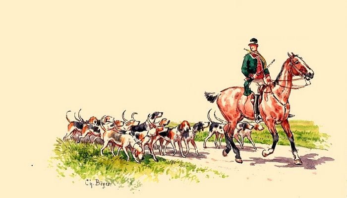 Charles Boyer - Illustration tiré du livre Les Chiens courants français (11)